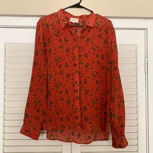 Sezane Silk Top